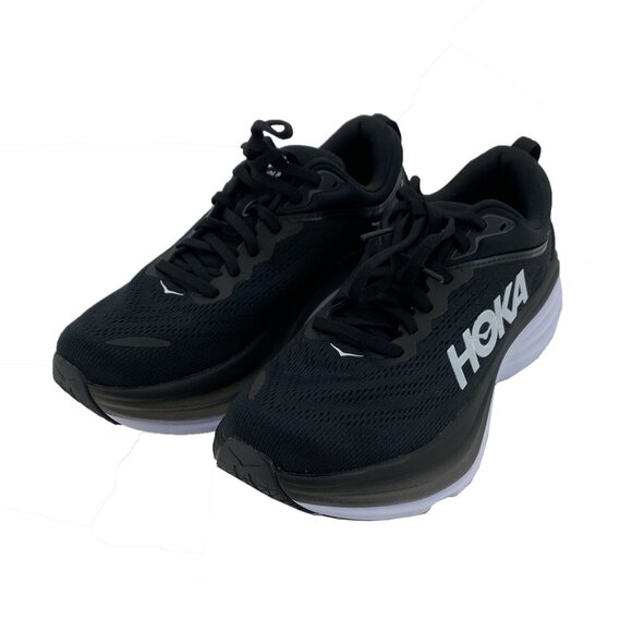 Hoka Women's Bondi 8 Running Shoes | Black & White | Various Sizes *NEW - Picture 1 of 6